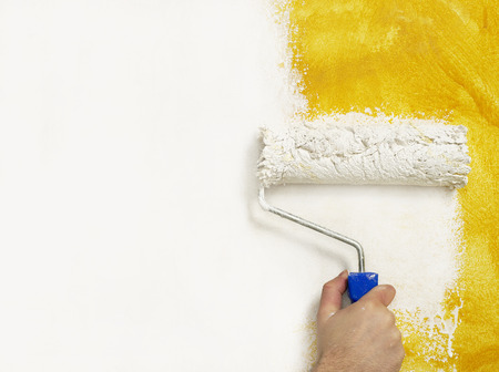 Painting in whiteの写真素材