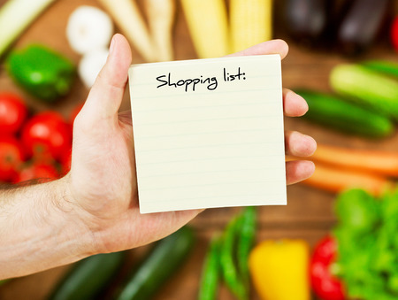 Blank shopping listの写真素材