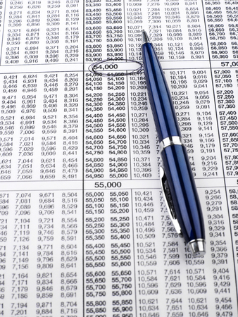 Financial data papersの写真素材