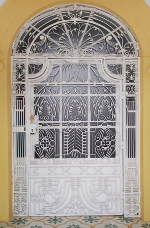 Traditional metal doorの写真素材