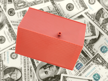 House roof on dollarsの写真素材