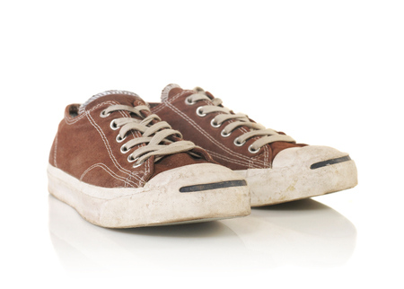 Used sneakersの写真素材