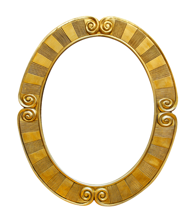 Oval picture frame isolatedの写真素材