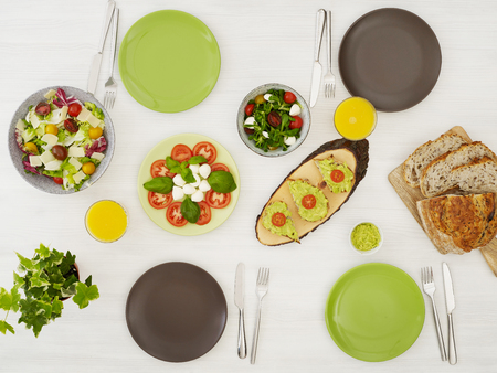 Vegetarian food table