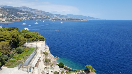 Sea view and blue skyの写真素材