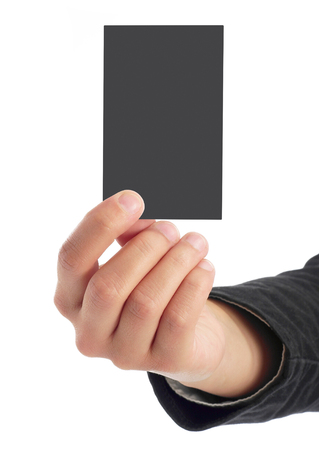 Showing the business cardの写真素材