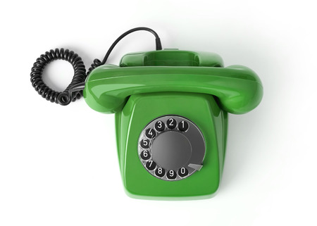 Retro telephone on whiteの写真素材