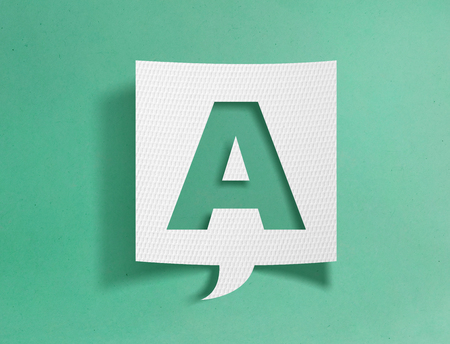 Speech bubble with letterの写真素材