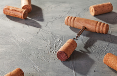Cork screw with copy spaceの写真素材
