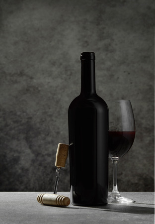 Red wine bottleの写真素材