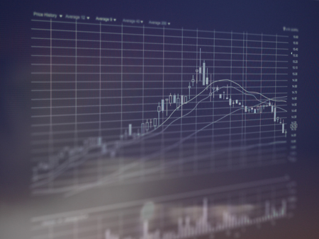 Technical financial graphの写真素材