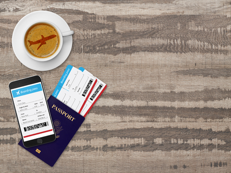 Online plane boarding pass