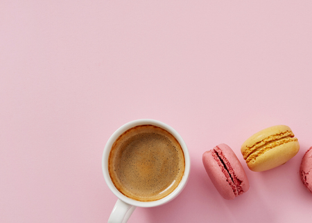 Macaroons and coffeeの写真素材
