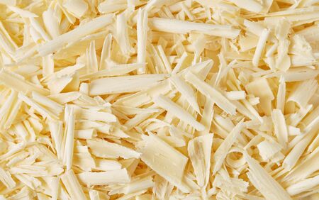 Chocolate shavings close-up detail background