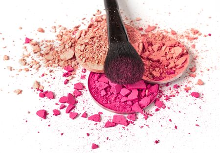 Makeup brush and face powdersの写真素材