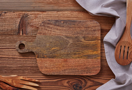Cutting board and cooking utensils