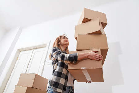 Carboard boxes to the roof