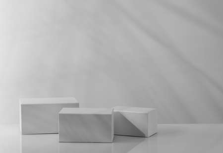 Abstract cube display for productの写真素材