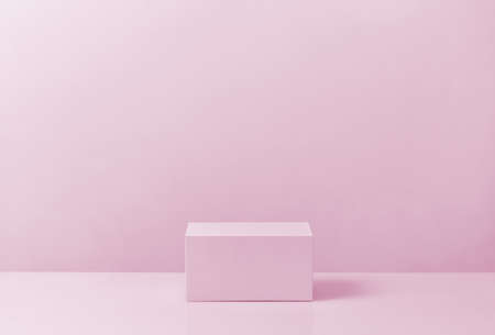 Pink podium for product displayの写真素材