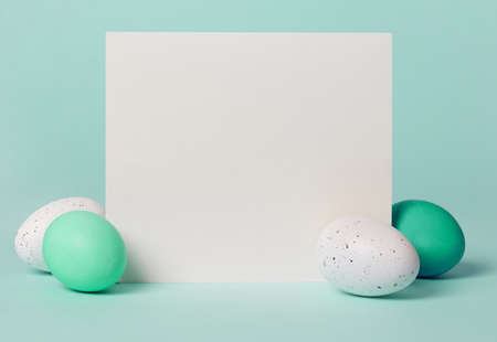 Easter Template on green background