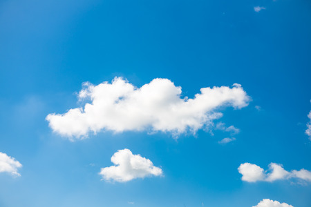 White cloud in the blue skyの写真素材