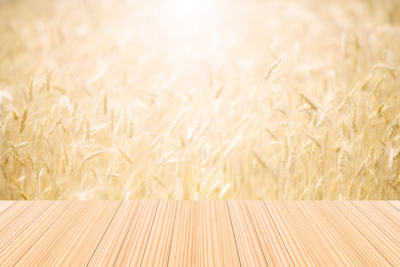 Empty wooden table for product display montagesの写真素材