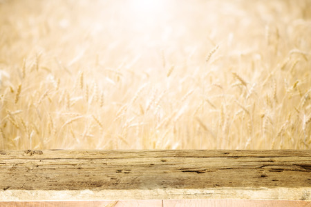 Empty wooden table for product display montagesの写真素材