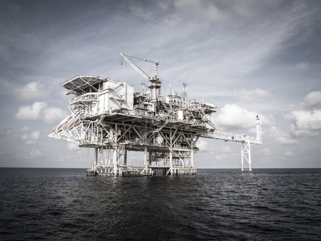 Offshore production platform in the sea for oil and gas production.の写真素材
