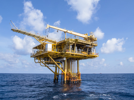 Offshore production platform in the sea for oil and gas production.の写真素材