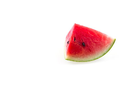 Slice of watermelon on white background.の写真素材