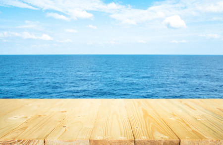 summer desk sea and sky of blue.の写真素材