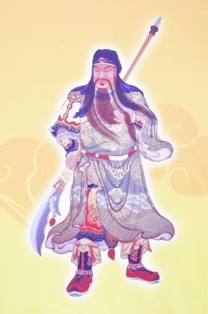 Chinese god on the wall 2の写真素材