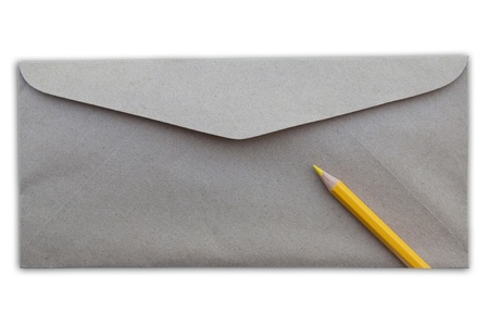 envelope as white isolate backgroundの写真素材