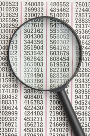 finding number as magnifyの写真素材