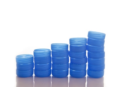 recycle plastic cap as white isolate background