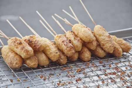 Thai tradition Sticky rice grilledの写真素材