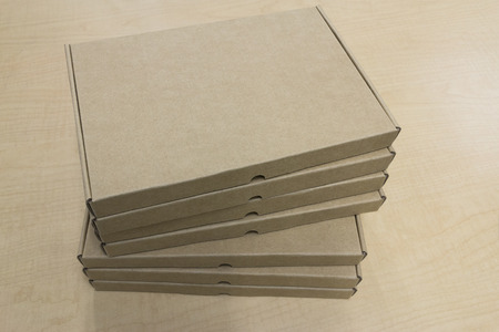 staking pizza boxの写真素材