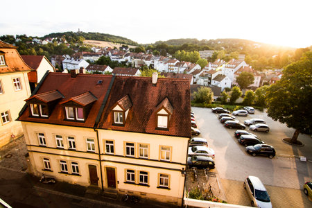 Sunset in Bamberg, Germanyの写真素材