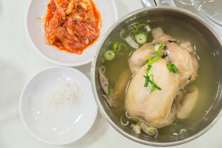 Korean ginseng chicken soup 2の写真素材