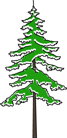 fir in the snow Vector Graphicsのイラスト素材
