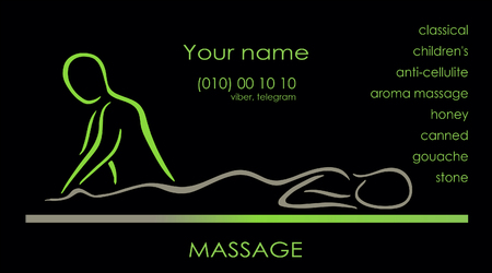 massage maket business card vectorのイラスト素材