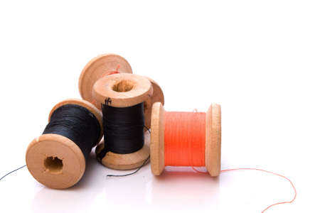 spools threads over white