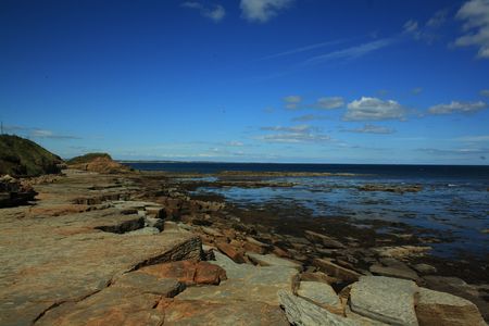 Cresswell Rocks, north-east coast, UKの写真素材