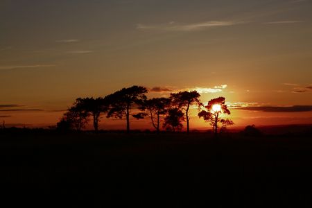 Sunset, Morpeth,  Northumberland, UKの写真素材