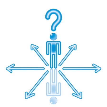 8. Choices in blue. Eps8. Isolated groups and layers.のイラスト素材