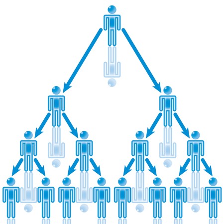 25. Organization Leader in blue. Eps8. Isolated groups and layers.  のイラスト素材