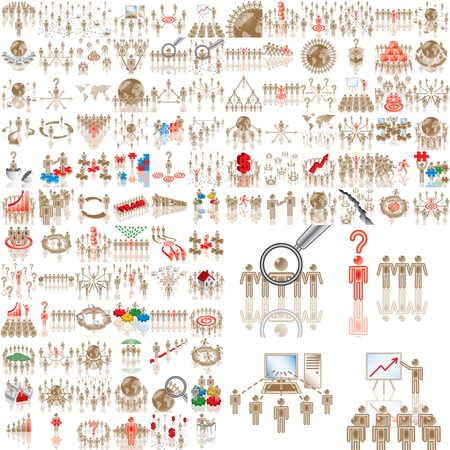 Over 100 business illustrationsのイラスト素材