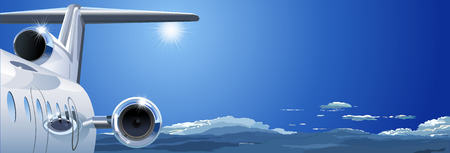 Vector airplane in the Skyのイラスト素材