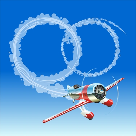 Plane sending wedding messageのイラスト素材
