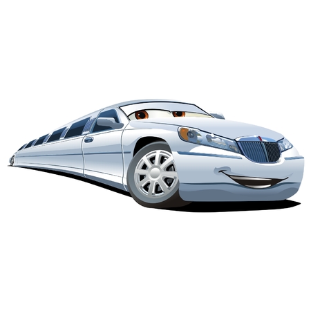 cartoon limousineのイラスト素材